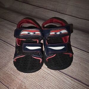 Disney Lightning McQueen Boys‎ Light Up Sandals Size US 6 Small Flaw